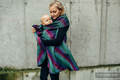 Langer Cardigan - Größe S/M - LITTLE HERRINGBONE IMPRESSION DARK #babywearing