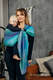 Chusta kółkowa, splot żakardowy, ramię bez zakładek (100% bawełna) - PAWI OGON FANTAZJA - standard 1.8m #babywearing