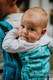 Nosidło Klamrowe ONBUHIMO  z tkaniny żakardowej, (72% bawełna, 28% jedwab), rozmiar standard - HORMONY MIŁOŚCI - LOVE OCEAN #babywearing
