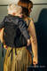 Nosidło Klamrowe ONBUHIMO z tkaniny żakardowej (59% bawełna, 41% wełna merino), rozmiar Toddler - PAWI OGON - PITCH BLACK  #babywearing