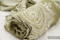 Baby Wrap, Jacquard Weave (100% cotton) - Indian Peacock - Green&White - size L #babywearing