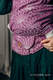 Mochila LennyHybrid Half Buckle, talla estándar, tejido jaqurad 100% lino - LOTUS - PURPLE  #babywearing