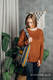 Sac à bandoulière en retailles d’écharpes (100 % coton) - SMOKY - HONEY - taille standard 37 cm x 37 cm #babywearing