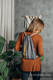 Mochila portaobjetos hecha de tejido de fular (100% algodón) - SMOKY - HONEY - talla estándar 32cmx43cm #babywearing