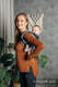 Nosidło Klamrowe ONBUHIMO z tkaniny skośno-krzyżowej (100% bawełna), rozmiar Standard - SMOKY - MIÓD (drugi gatunek) #babywearing