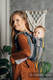 Lenny Buckle Onbuhimo baby carrier, toddler size, broken-twill weave (100% cotton) - SMOKY - HONEY #babywearing