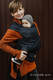 Porte-bébé LennyHybrid Half Buclke, taille standard, jacquard, (62% Coton, 26% Lin, 12% Soie tussah) - PEACOCK'S TAIL - SUBLIME #babywearing