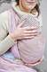 Baby Wrap, Jacquard Weave (100% cotton) - Indian Peacock - Pink&Coffee - size M #babywearing