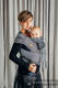 WRAP-TAI mini avec capuche, tissage herringbone / 100 % coton / LITTLE HERRINGBONE OMBRE GREY  #babywearing