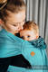 WRAP-TAI Tragehilfe Toddler mit Kapuze/ Fischgrätmuster / 100% Baumwolle / LITTLE HERRINGBONE OMBRE TEAL  #babywearing