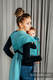 WRAP-TAI mini avec capuche, tissage herringbone / 100 % coton / LITTLE HERRINGBONE OMBRE TEAL  #babywearing