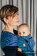 WRAP-TAI Mini con cappuccio, tessitura jacquard, 100% cotone - PEACOCK'S TAIL - PROVANCE #babywearing