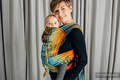 WRAP-TAI Mini con cappuccio, tessitura jacquard, 100% cotone - SYMPHONY RAINBOW DARK (seconda scelta) #babywearing