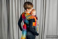 WRAP-TAI Toddler con cappuccio, tessitura jacquard, 100% cotone - SYMPHONY RAINBOW DARK #babywearing