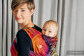 WRAP-TAI mini avec capuche, jacquard/ 100% coton / SYMPHONY RAINBOW DARK (grade B) #babywearing