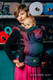 LennyGo Mochila ergonómica, talla bebé, jacquard (60% Algodón, 28% Lana Merino, 8% Seda, 4% Cachemira) - BIG LOVE - BLACK OPAL #babywearing