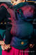 LennyGo Mochila ergonómica, talla bebé, jacquard (60% Algodón, 28% Lana Merino, 8% Seda, 4% Cachemira) - BIG LOVE - BLACK OPAL #babywearing