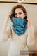 Snood Scarf (Outer fabric - 59% cotton, 28% Merino wool, 9% silk, 4% cashmere; Lining - 100% cotton) - WILD SOUL - LIBERTY & TURQUOISE #babywearing