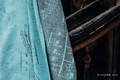 Baby Wrap, Jacquard Weave (74% cotton 13% linen 13% modal) - SYMPHONY - BLUE MOON - size L #babywearing
