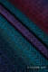Fular, tejido jacquard (60% algodón, 28% lana merino, 8% seda, 4% cachemir) - BIG LOVE - BLACK OPAL  - talla S #babywearing