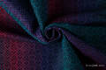 Fascia ad anelli, tessitura Jacquard (60% cotone, 28% lana merinos, 8% seta, 4% cashmere), spalla aperta - BIG LOVE - BLACK OPAL - standard 1.8m #babywearing