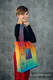 Sac à bandoulière en retailles d’écharpes (100 % coton) - RAINBOW LOTUS - taille standard 37 cm x 37 cm #babywearing