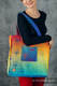 Sac à bandoulière en retailles d’écharpes (100 % coton) - RAINBOW LOTUS - taille standard 37 cm x 37 cm #babywearing