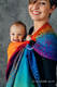 Chusta kółkowa, splot żakardowy, ramię bez zakładek (100% bawełna) - TĘCZOWY LOTOS - standard 1.8m #babywearing