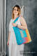 Borsa Shoulder Bag in tessuto di fascia (100% cotone) - PEACOCK'S TAIL - SUNSET - misura standard 37cm x 37cm  #babywearing