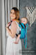 Onbuhimo de Lenny, taille standard, jacquard (100% coton) - PEACOCK’S TAIL - SUNSET  #babywearing