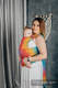 Mochila LennyHybrid Half Buckle, talla estándar, tejido jaqurad 100% algodón - PEACOCK’S TAIL - SUNSET #babywearing