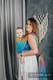 Żakardowa chusta do noszenia dzieci, bawełna - PAWI OGON - ZACHÓD SŁOŃCA - rozmiar XS #babywearing