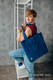 Sac à bandoulière en retailles d’écharpes (100 % coton) - COBALT - taille standard 37 cm x 37 cm #babywearing
