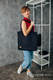 Borsa Shoulder Bag in tessuto di fascia (100% cotone) - LITTLE HERRINGBONE EBONY BLACK - misura standard 37cm x 37cm  #babywearing