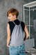 Sackpack made of wrap fabric (100% cotton) - LITTLE HERRINGBONE GREY - standard size 32cmx43cm #babywearing