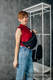 Waist Bag made of woven fabric, size large (100% cotton) - LITTLE HERRINGBONE EBONY BLACK #babywearing