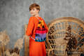 Sackpack made of wrap fabric (100% cotton) - RAINBOW SAFARI - standard size 32cmx43cm #babywearing