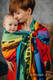 Żakardowa chusta kółkowa do noszenia dzieci, bawełna - TĘCZOWE SAFARI 2.0 - long 2.1m #babywearing