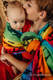 Żakardowa chusta kółkowa do noszenia dzieci, bawełna, ramię bez zakładek - TĘCZOWE SAFARI 2.0 - long 2.1m #babywearing