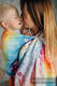 Żakardowa chusta kółkowa do noszenia dzieci, bawełna, ramię bez zakładek - WAŻKI TĘCZOWE - standard 1.8m #babywearing