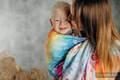 Żakardowa chusta kółkowa do noszenia dzieci, bawełna, ramię bez zakładek - WAŻKI TĘCZOWE - standard 1.8m #babywearing