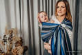 Ring Sling, Broken twill Weave (100% cotton), with gathered shoulder - WATERFALL - standard 1.8m #babywearing