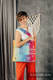 Sac à bandoulière en retailles d’écharpes (100 % coton) - RAINBOW LACE SILVER - taille standard 37 cm x 37 cm #babywearing