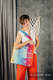 Sac à bandoulière en retailles d’écharpes (100 % coton) - RAINBOW LACE SILVER - taille standard 37 cm x 37 cm #babywearing