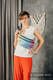 Gürteltasche, hergestellt vom gewebten Stoff, Große Größen  (100% Baumwolle) - RAINBOW LACE SILVER  #babywearing