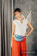 Riñonera hecha de tejido de fular (100% algodón) - RAINBOW LACE SILVER  #babywearing