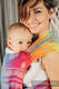 Mochila LennyHybrid Half Buckle, talla estándar, tejido jaqurad 100% algodón - RAINBOW LACE SILVER #babywearing