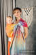 Ringsling, Jacquard Weave (100% cotton), with gathered shoulder - RAINBOW LACE SILVER - standard 1.8m (grade B) #babywearing