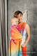 Baby Wrap, Jacquard Weave (100% cotton) - RAINBOW LACE SILVER - size L #babywearing