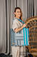 Sac à bandoulière en retailles d’écharpes (100 % coton) - MISTY MORNING - taille standard 37 cm x 37 cm #babywearing